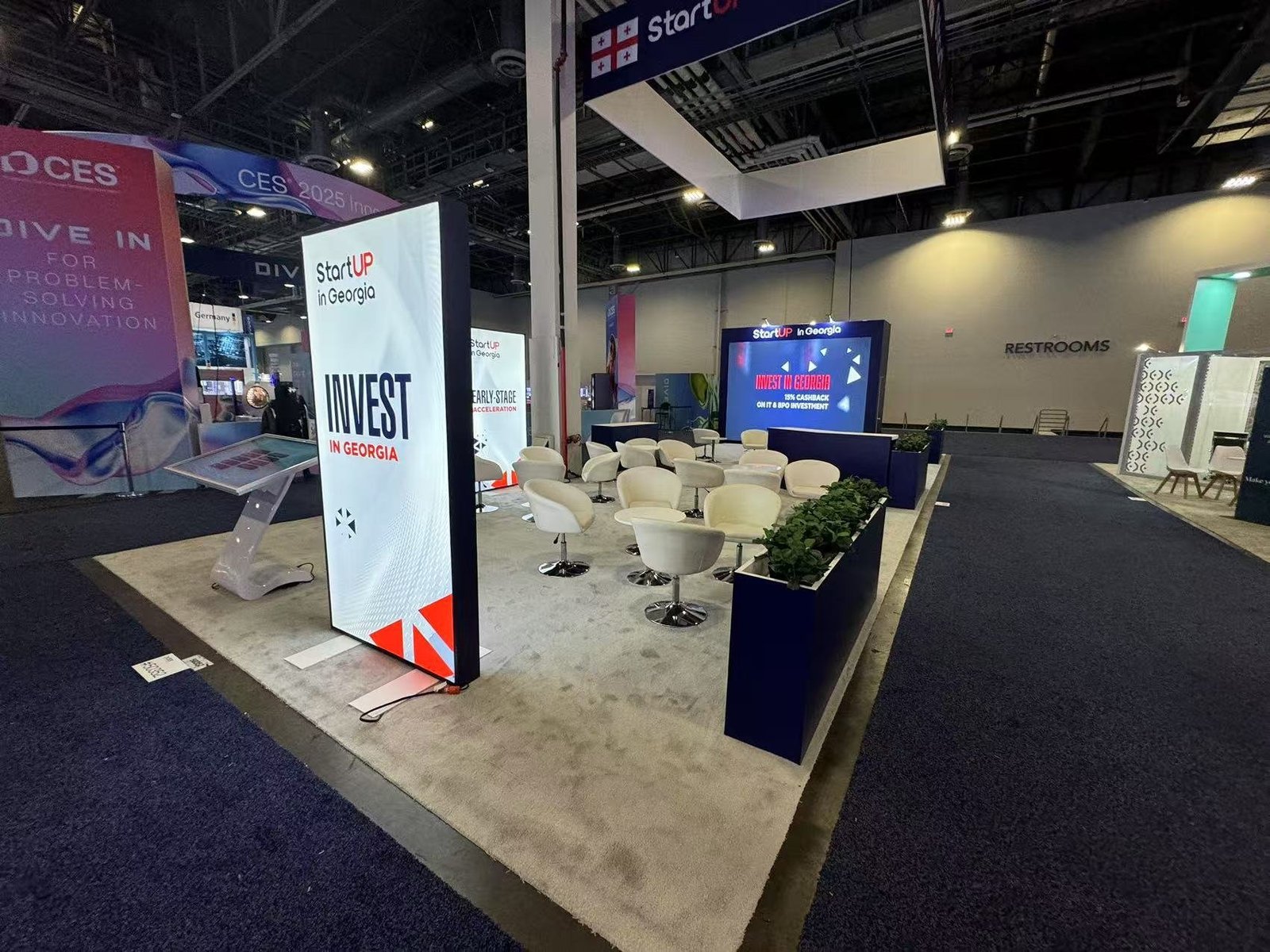 Georgia GITA 20'x50 trade show booth at CES2025