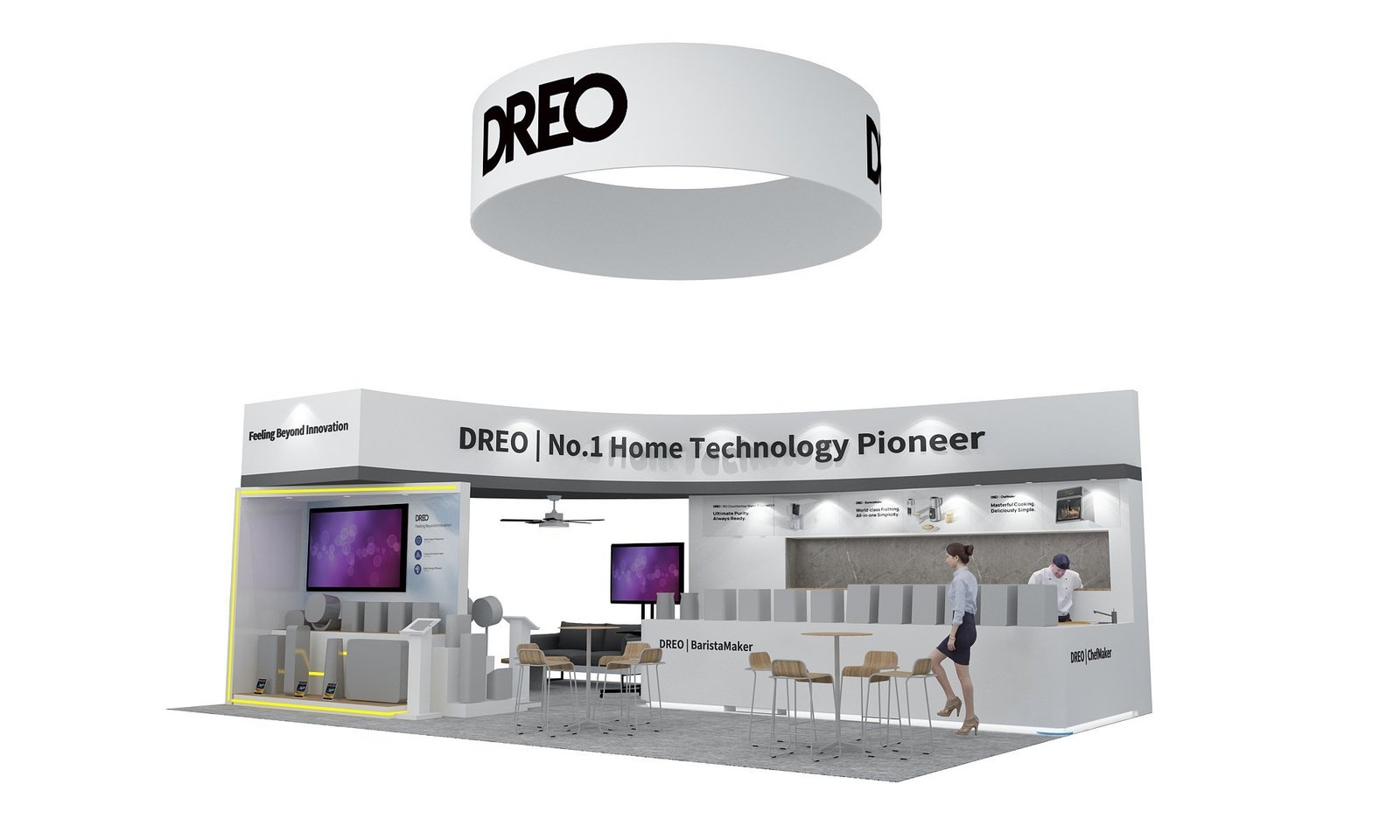 DREO 20'x30 trade show booth at IHS 2025