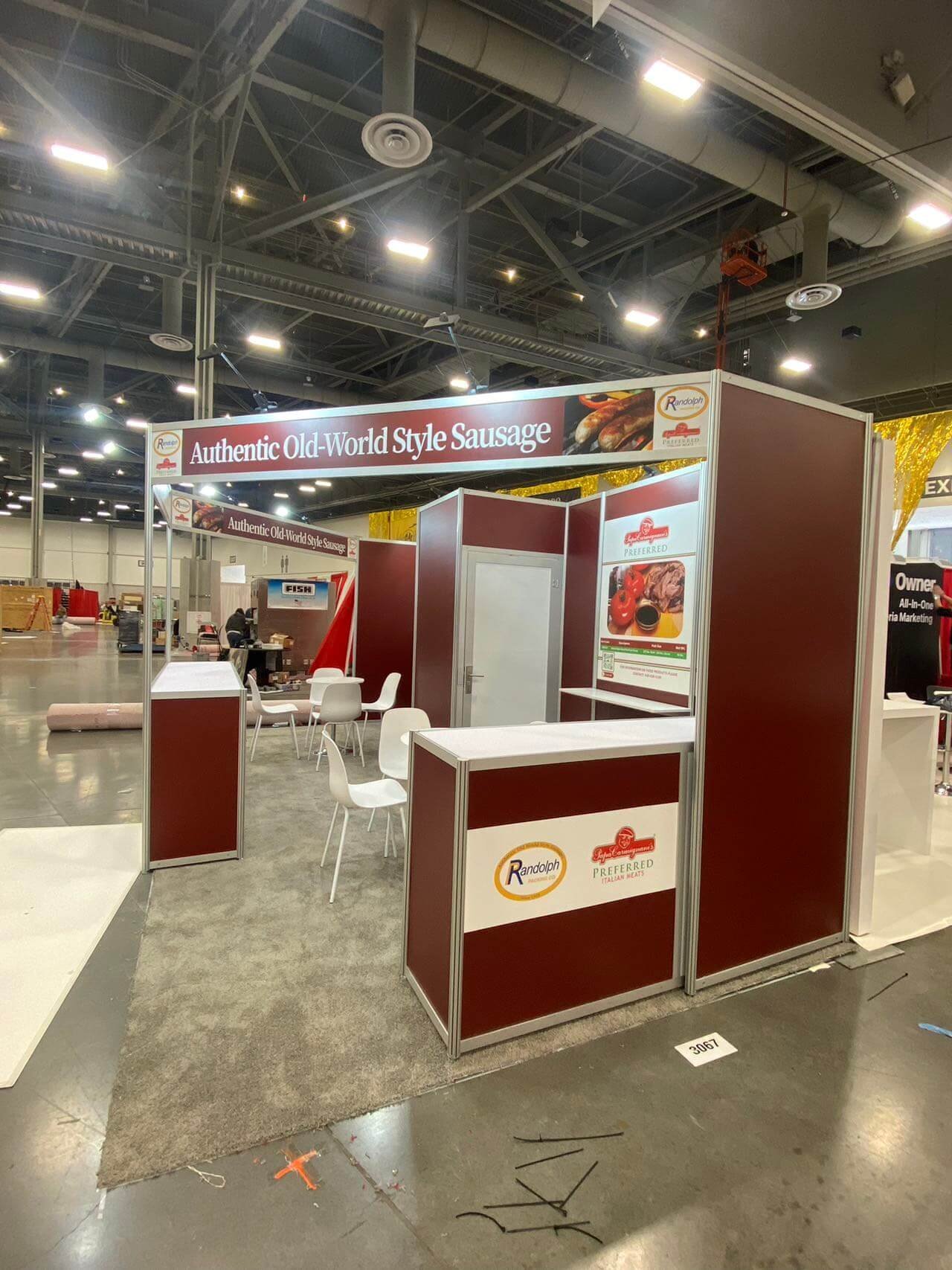 Randolph 10'x20 trade show booth at Pizza Expo2024