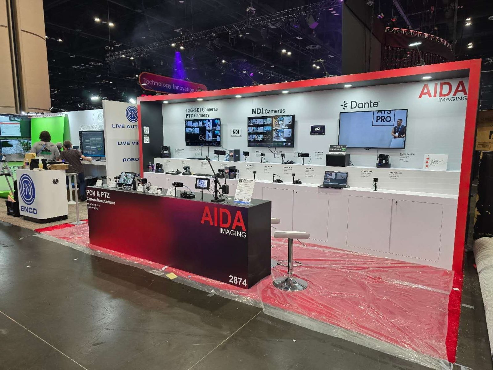 AIDA 10x20 trade show booth at InfoComm 2025