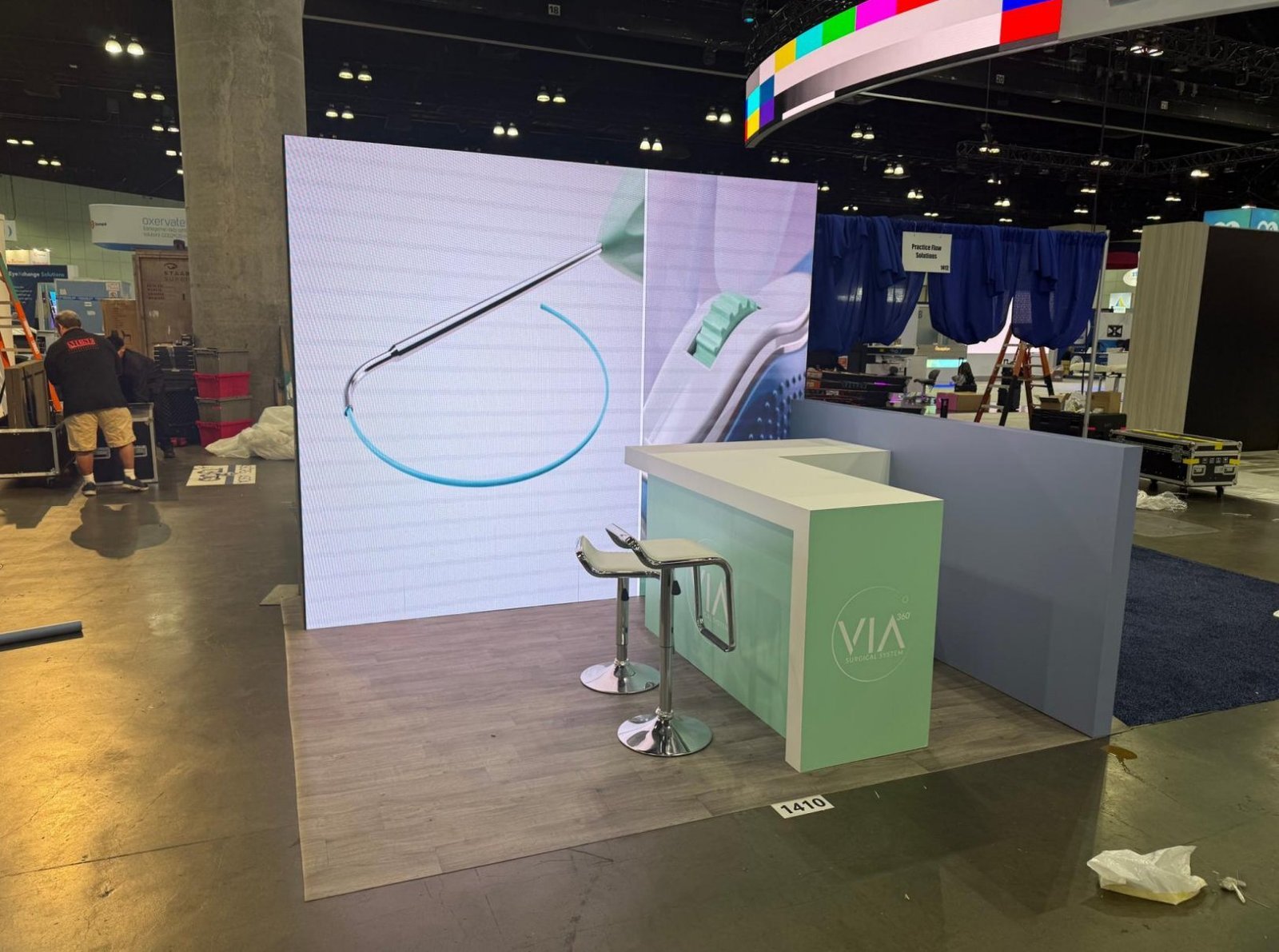 VIA 10'x10 trade show booth at ASCRS 2025