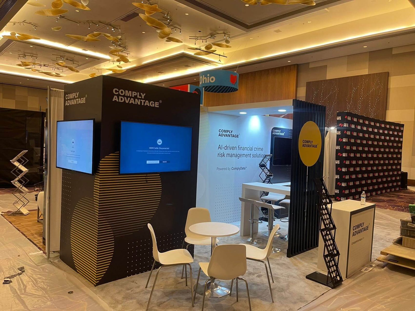 Complyadvantage 10'x20 trade show booth at Fintech2022