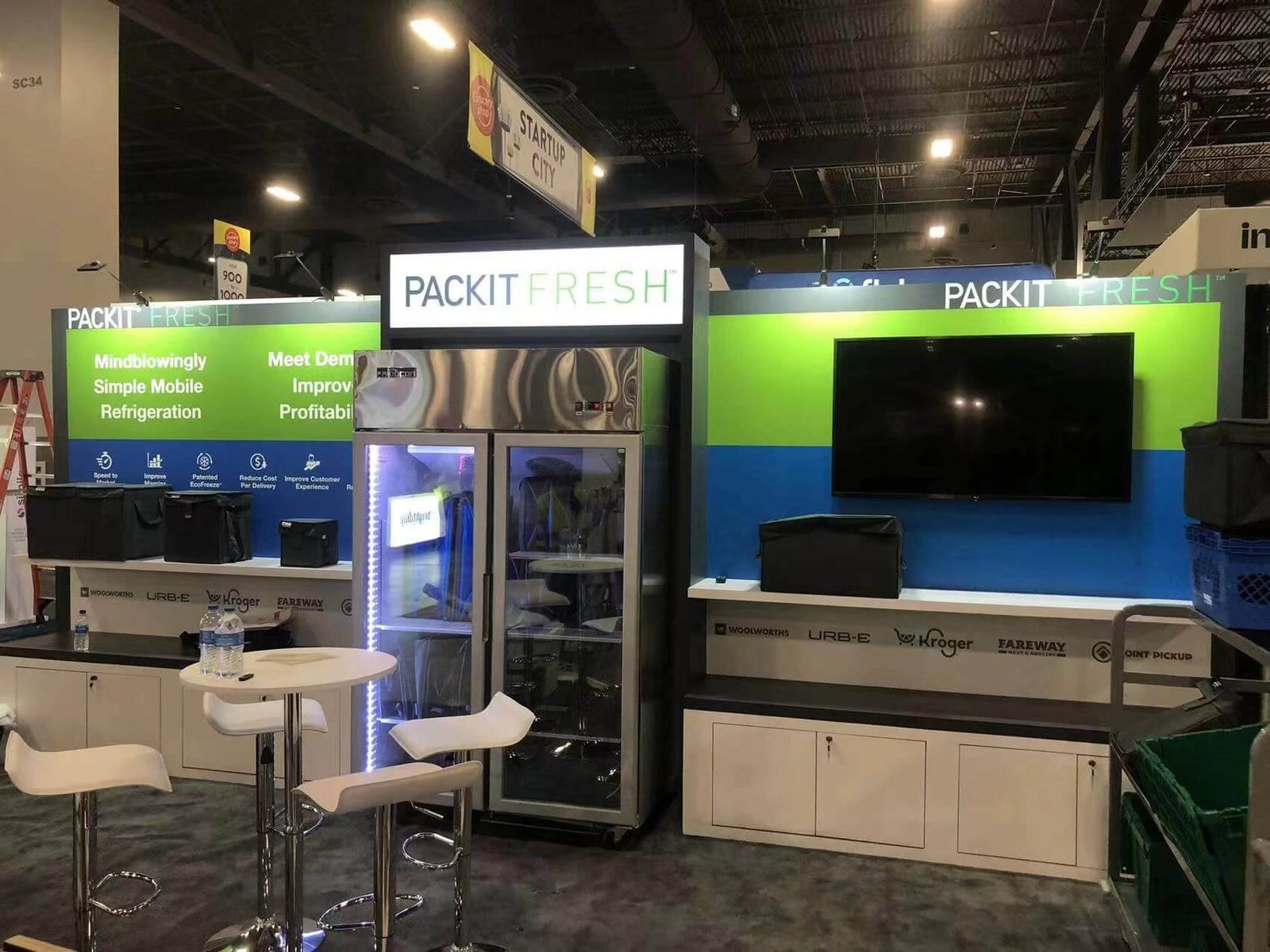 Packit fresh 10'x20 trade show booth at GRECERY SHOP2022