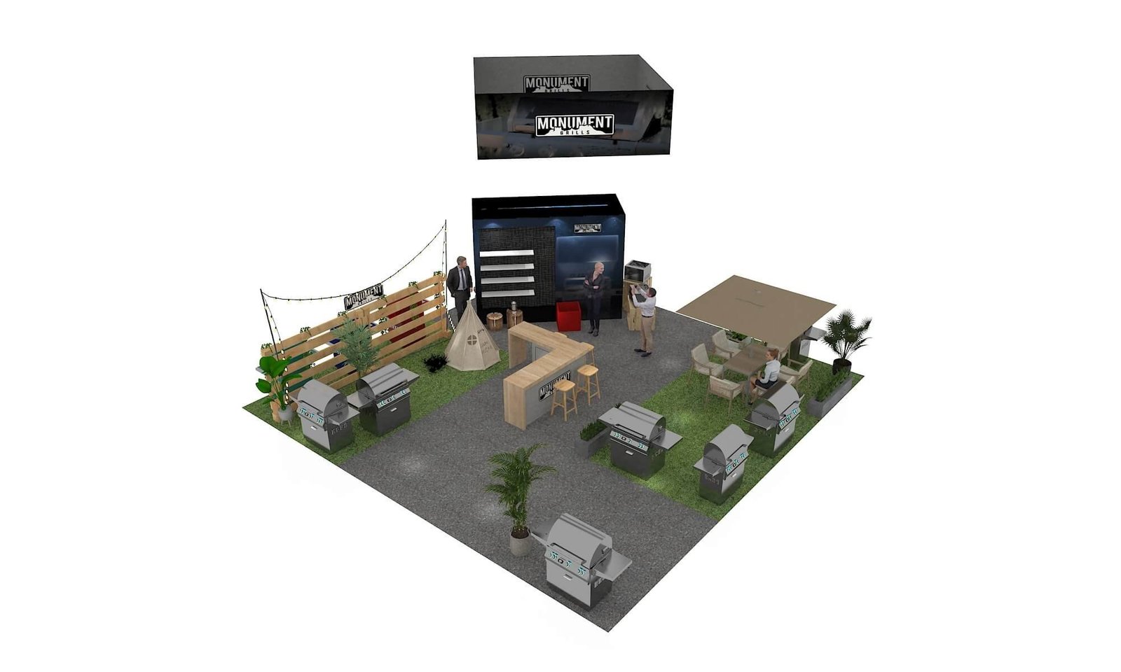 MONUMENT 30'x30 trade show booth at ′ NHS2024