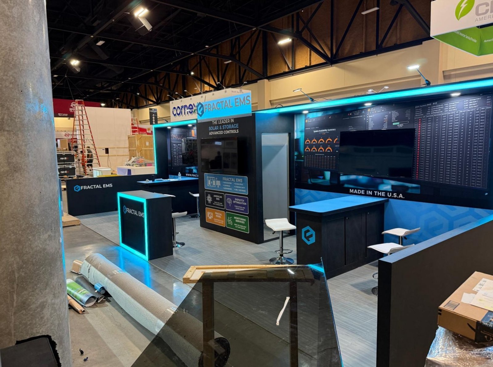 Fractal EMS 10x30 trade show booth at Cleanpower 2025