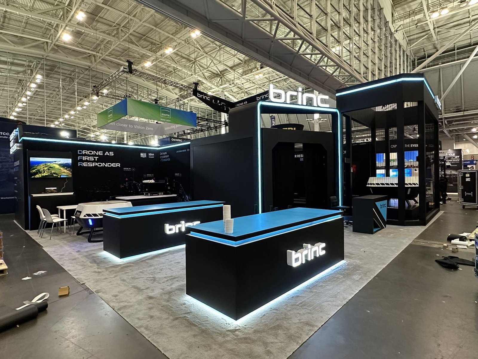 BRINC 40'x40 trade show booth at IACP 2024