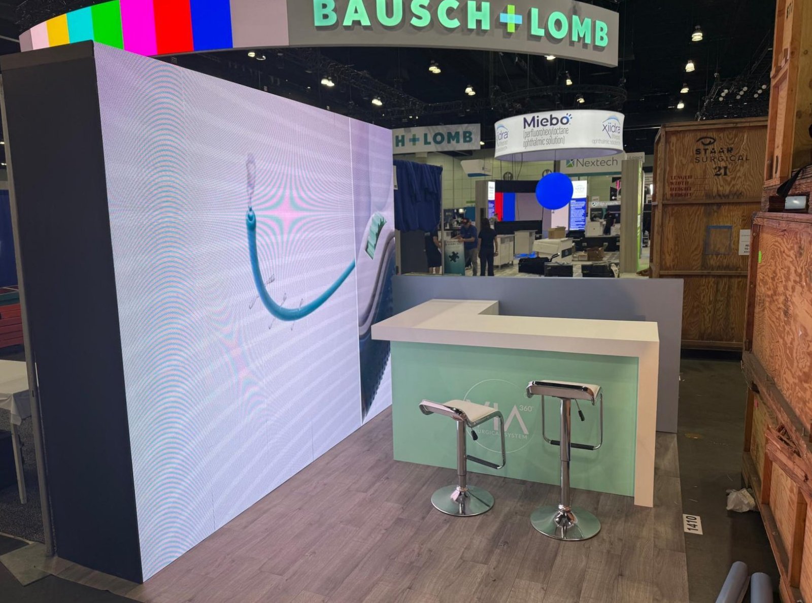 VIA 10'x10 trade show booth at ASCRS 2025