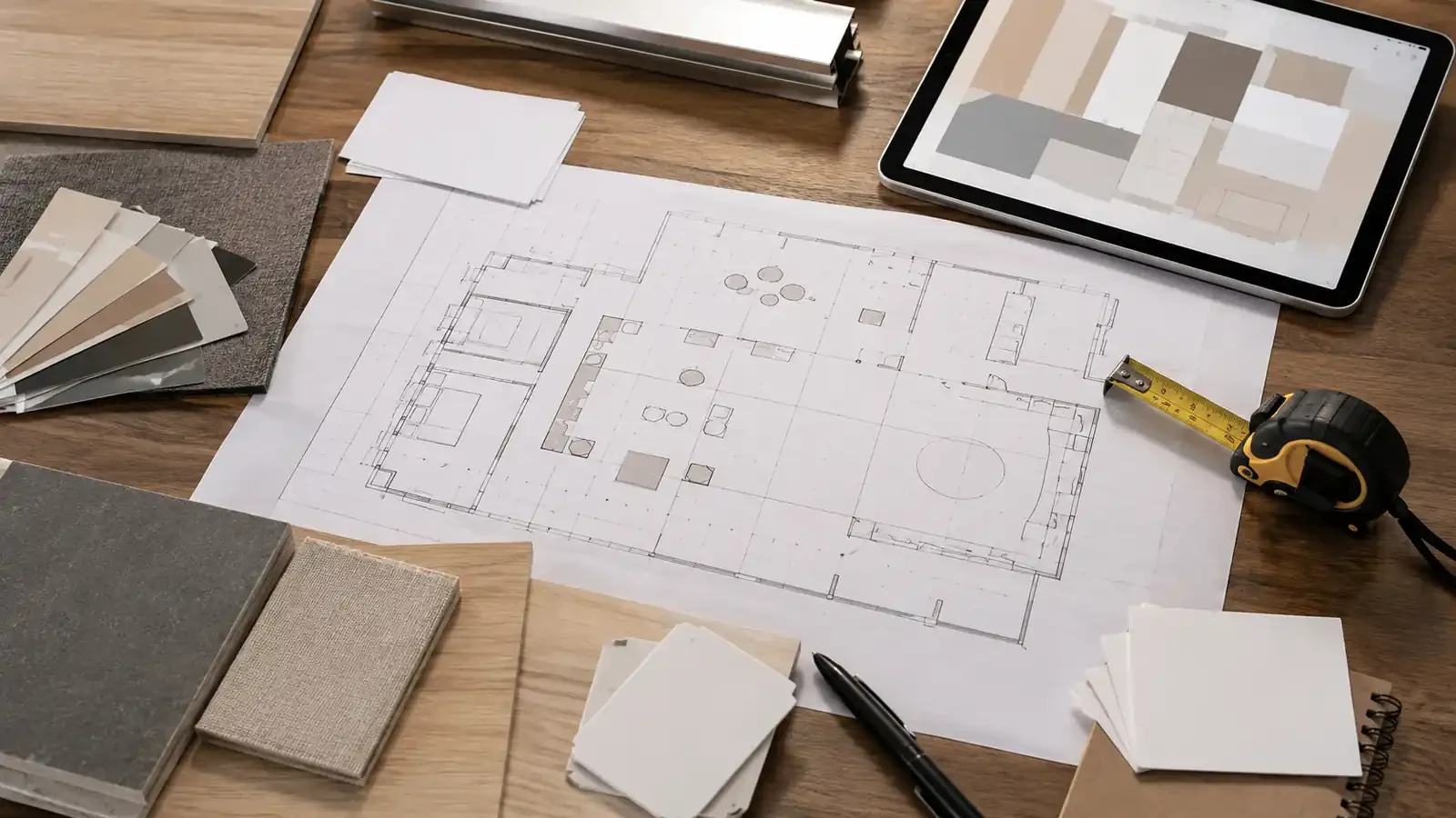Trade show booth planning materials for budget and design approval