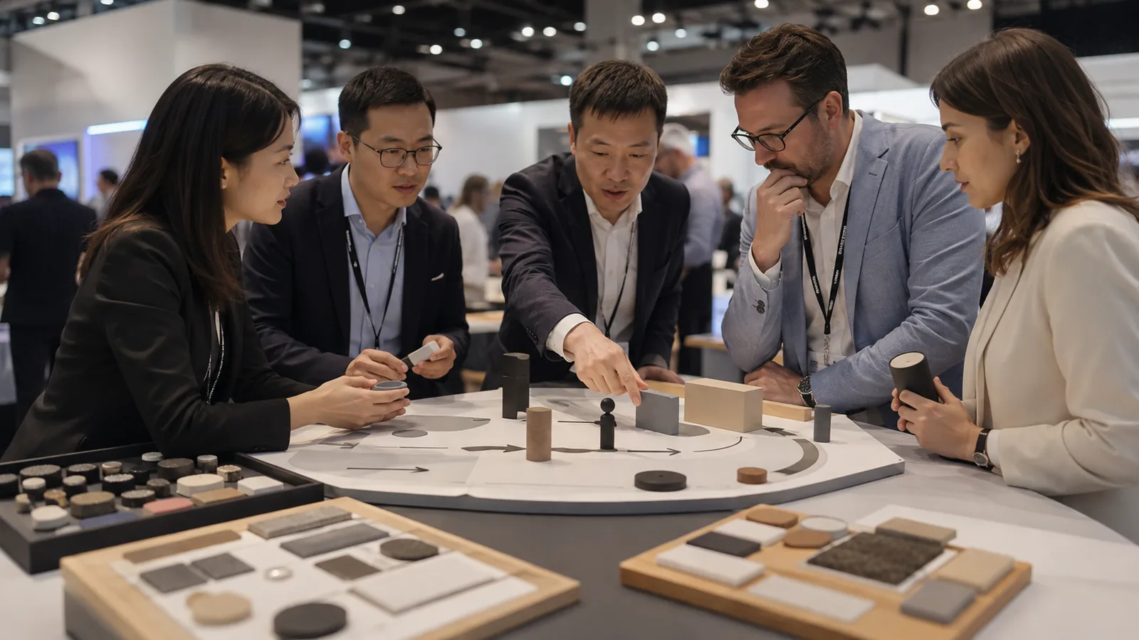 Team planning a trade show brand activation around one buyer action