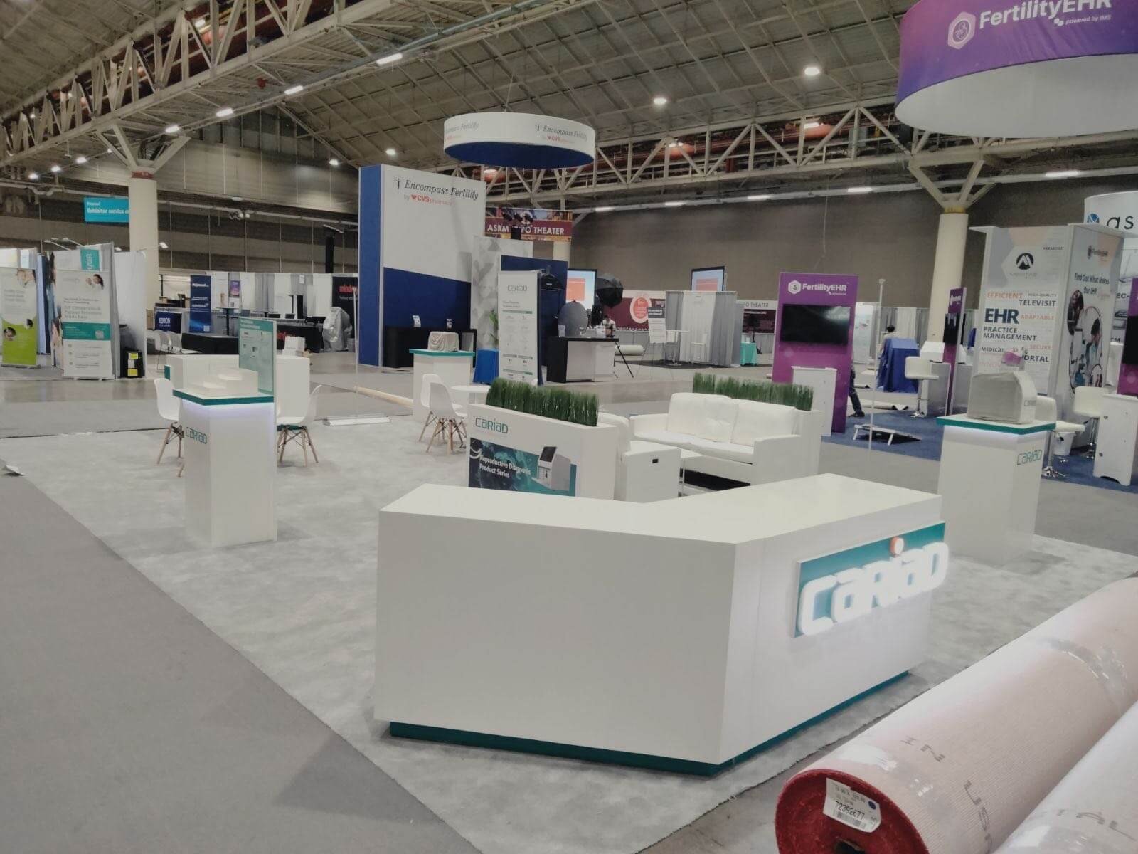 Cariad medical 20x30 trade show booth display at ASRM 2023