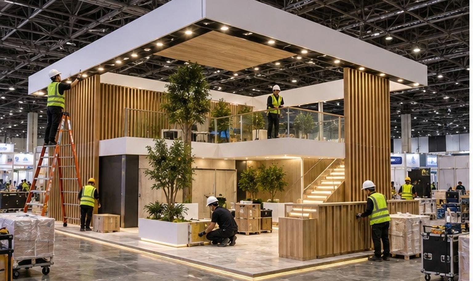 construction trade show booth rental trade show booth display image 1