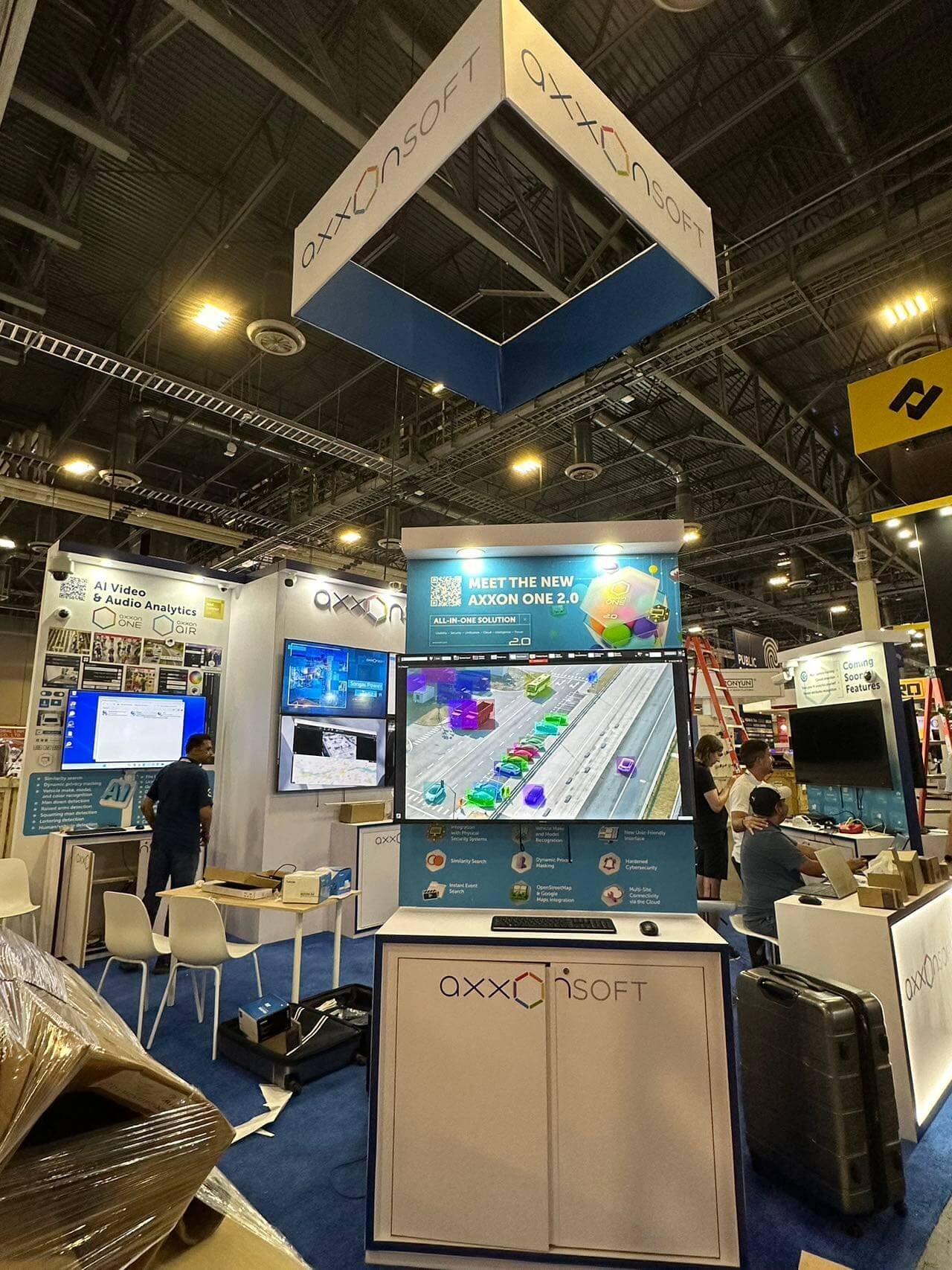 AxxonSoft 20x20 ISC West2024 trade show booth display