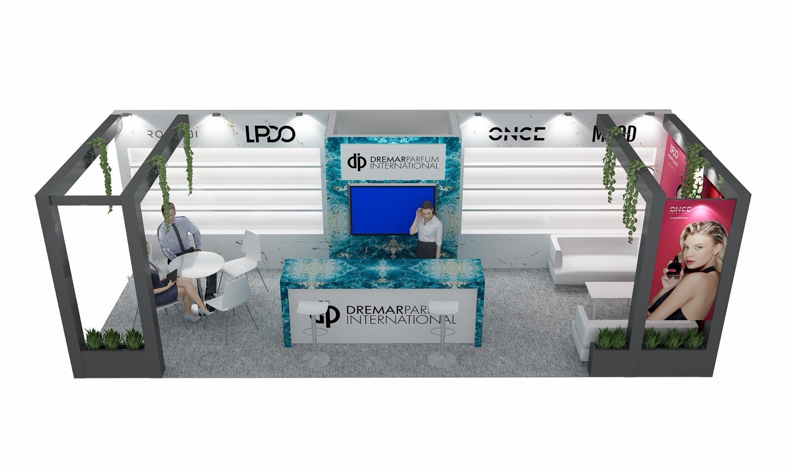 Dremar Parfum 10x30 trade show booth display at Cosmoprof 2025