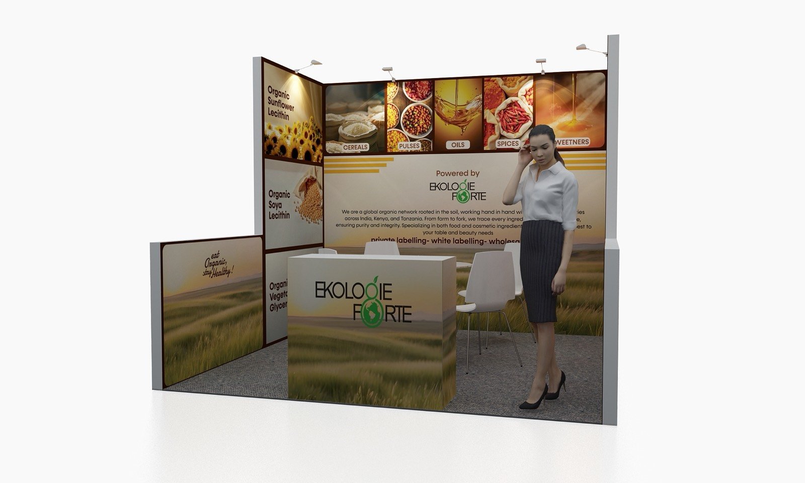 Ekologies 10x10 trade show booth display at NPE 2025