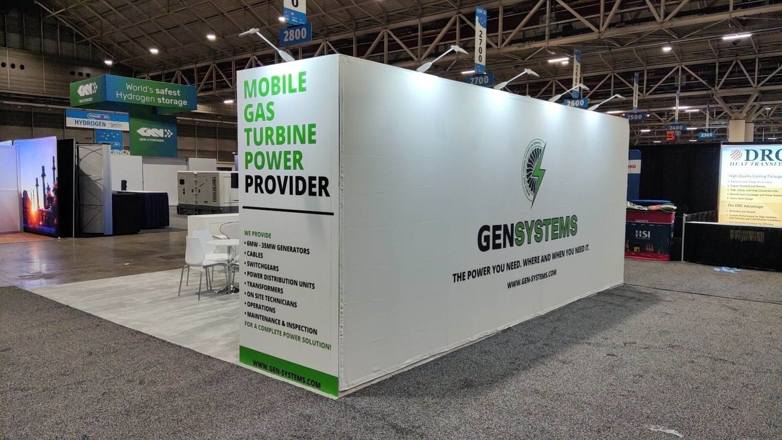 Gensystems 20x20 POWER GEN 2024 trade show booth display