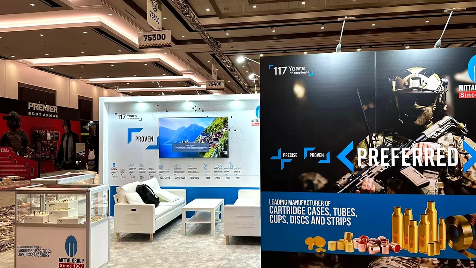 Mittal Group exhibit project on the SHOT Show 2024 floor.