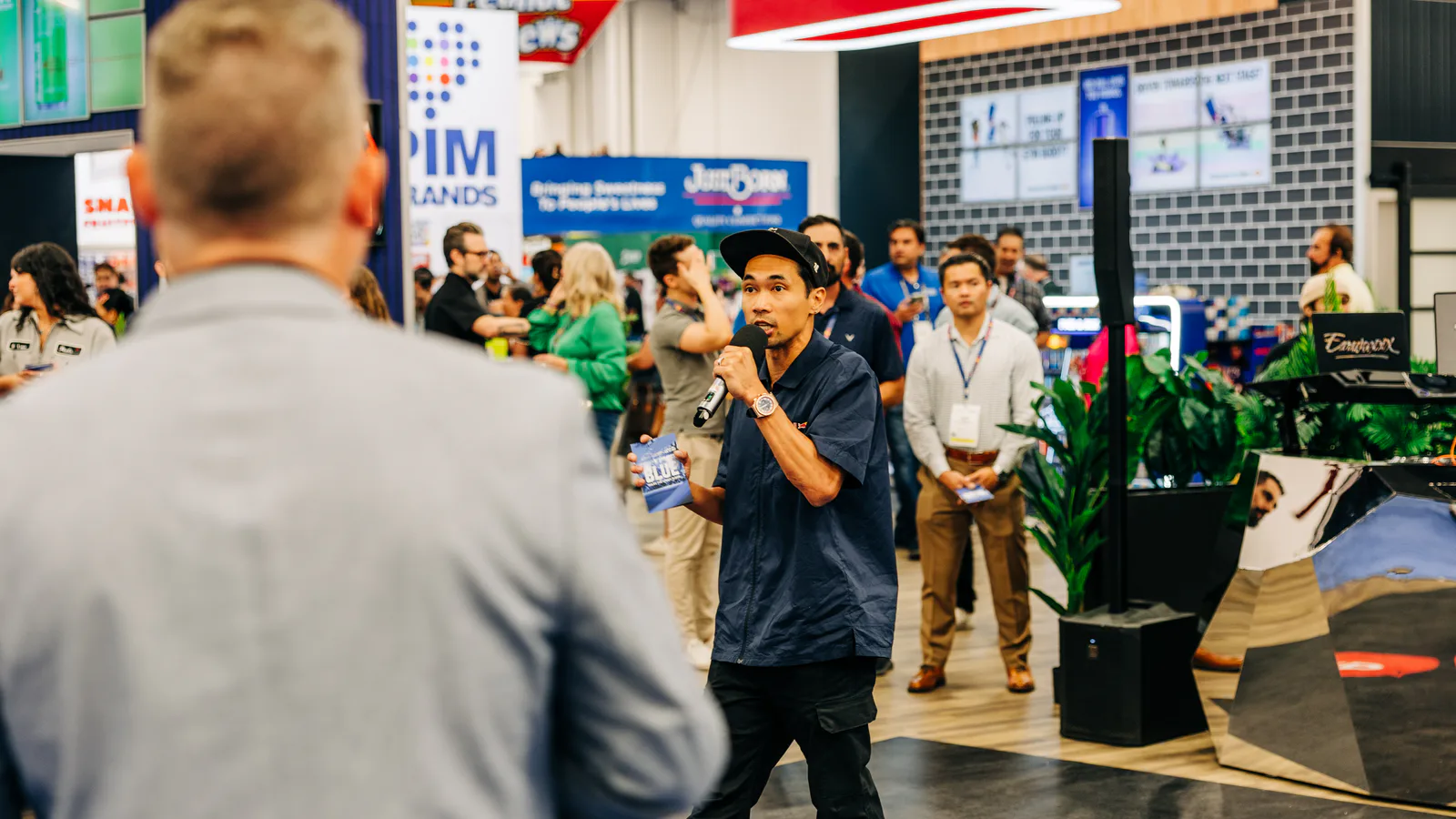 Live product demonstration on the expo floor at the 2024 NACS Show