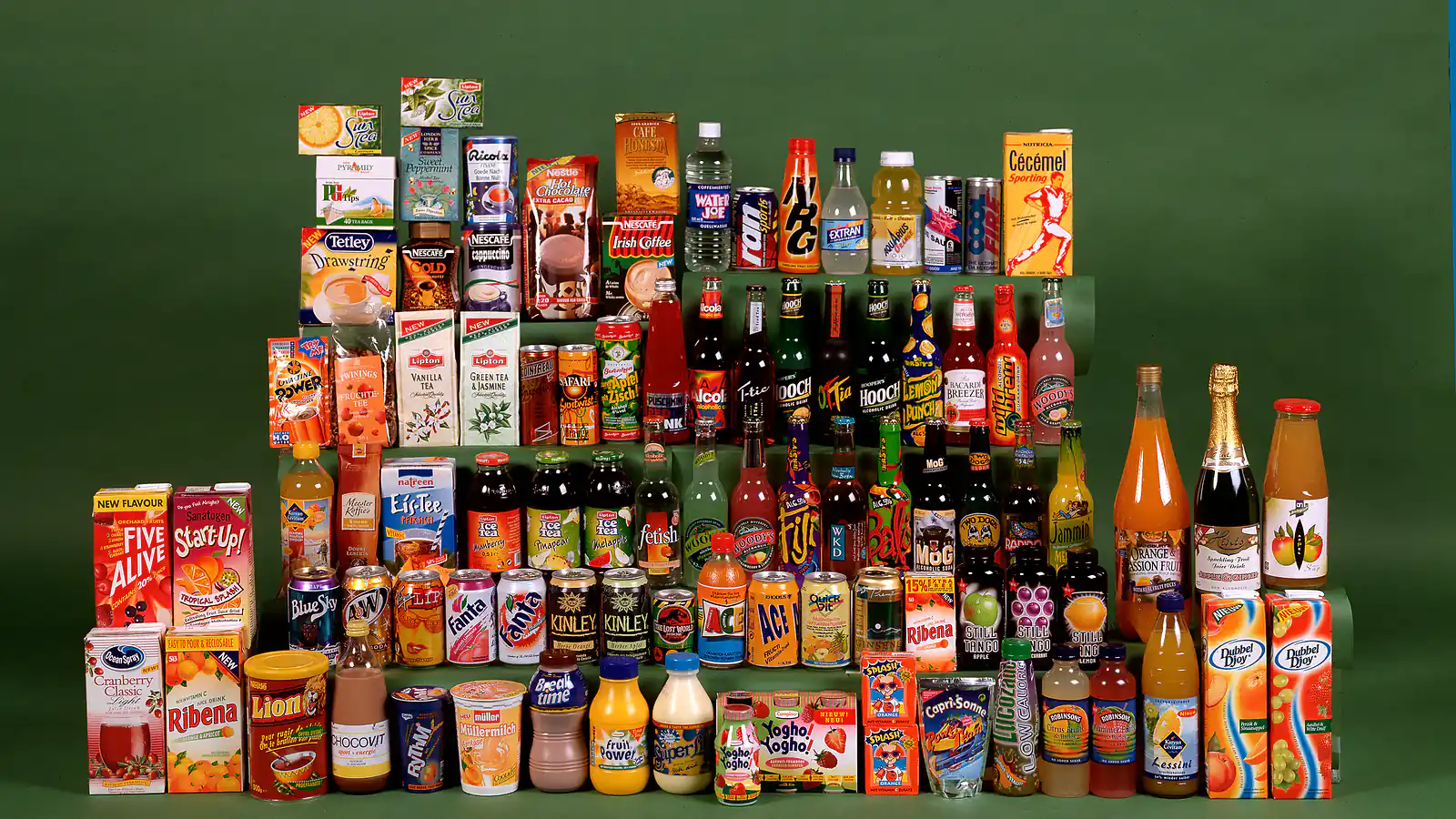 Beverage product display photographed for an IFT Food Expo