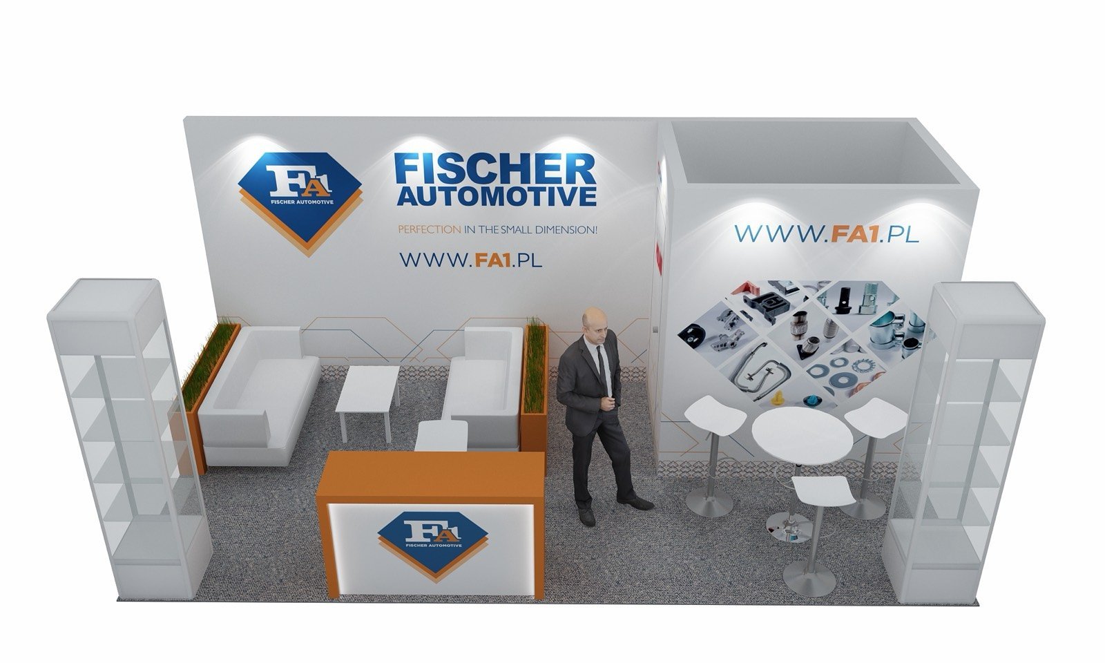Fischer 10x20 trade show booth display at AAPEX 2025