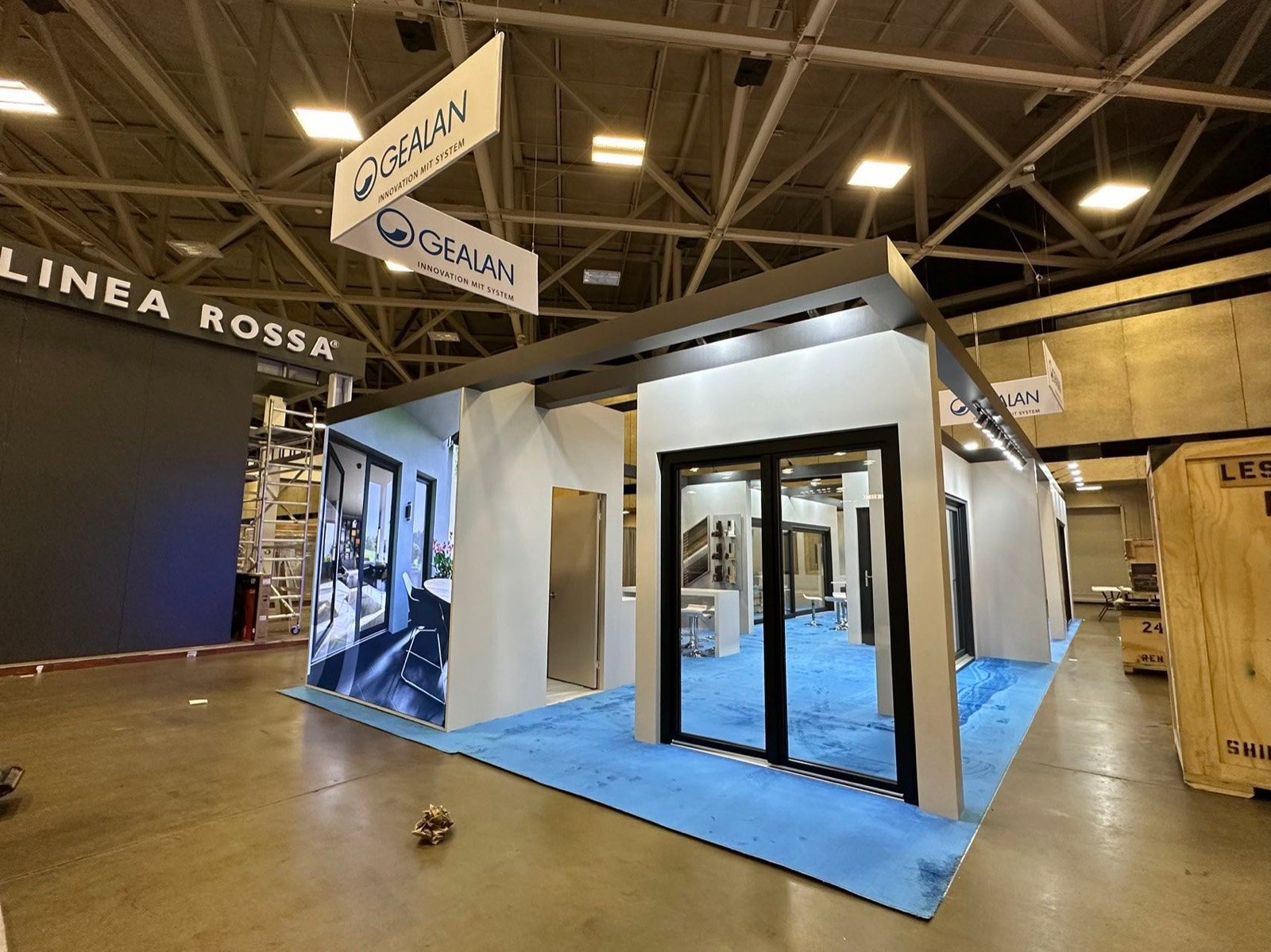 GEALAN 20x50 trade show booth display at GLASSBUILD 2024