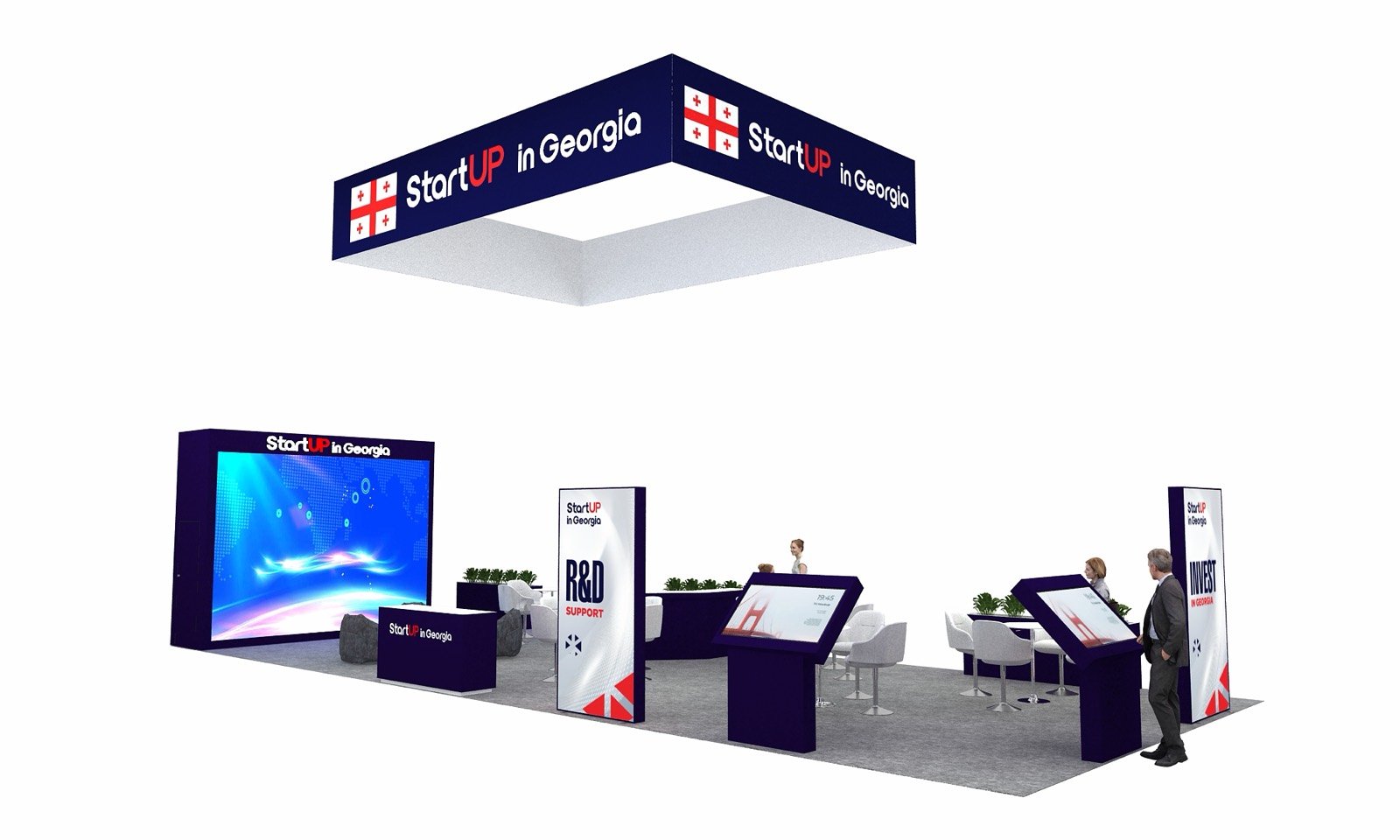 Georgia GITA 20x50 trade show booth display at CES 2025
