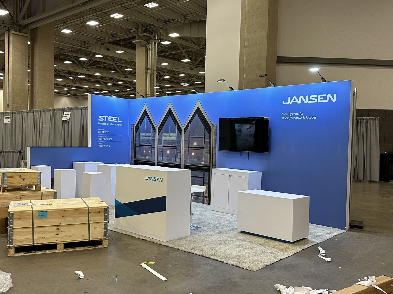 Jansen 10x20 GLASSBUILD 2024 trade show booth display