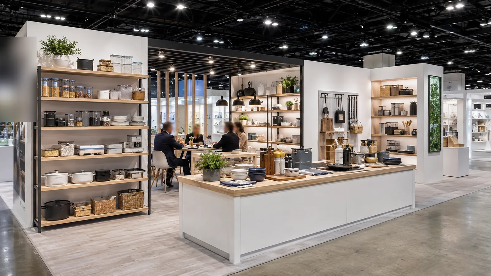 Modern housewares trade show booth prepared for The Inspired Home Show exhibitor planning