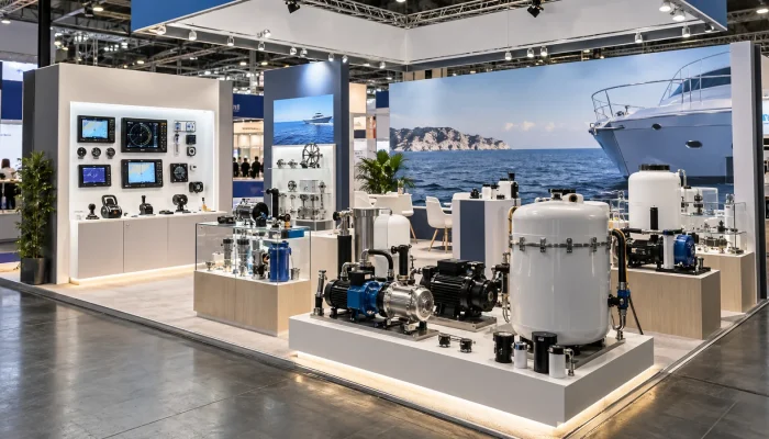 featured commercial marine trade show hall