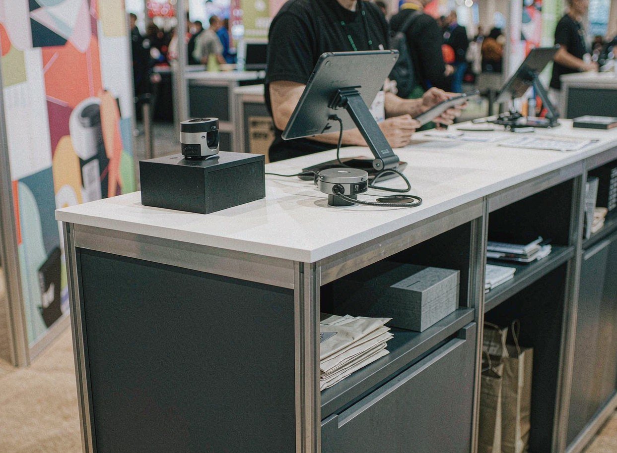 Keep the Demo Surface Ready to Use — Trade Show Rental Furniture