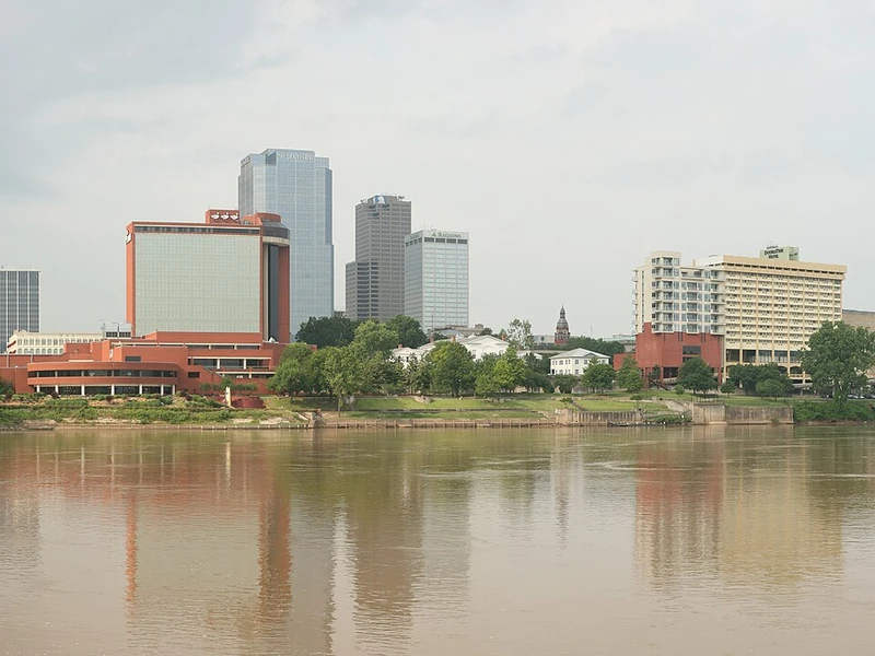 Little Rock riverfront skyline, Arkansas