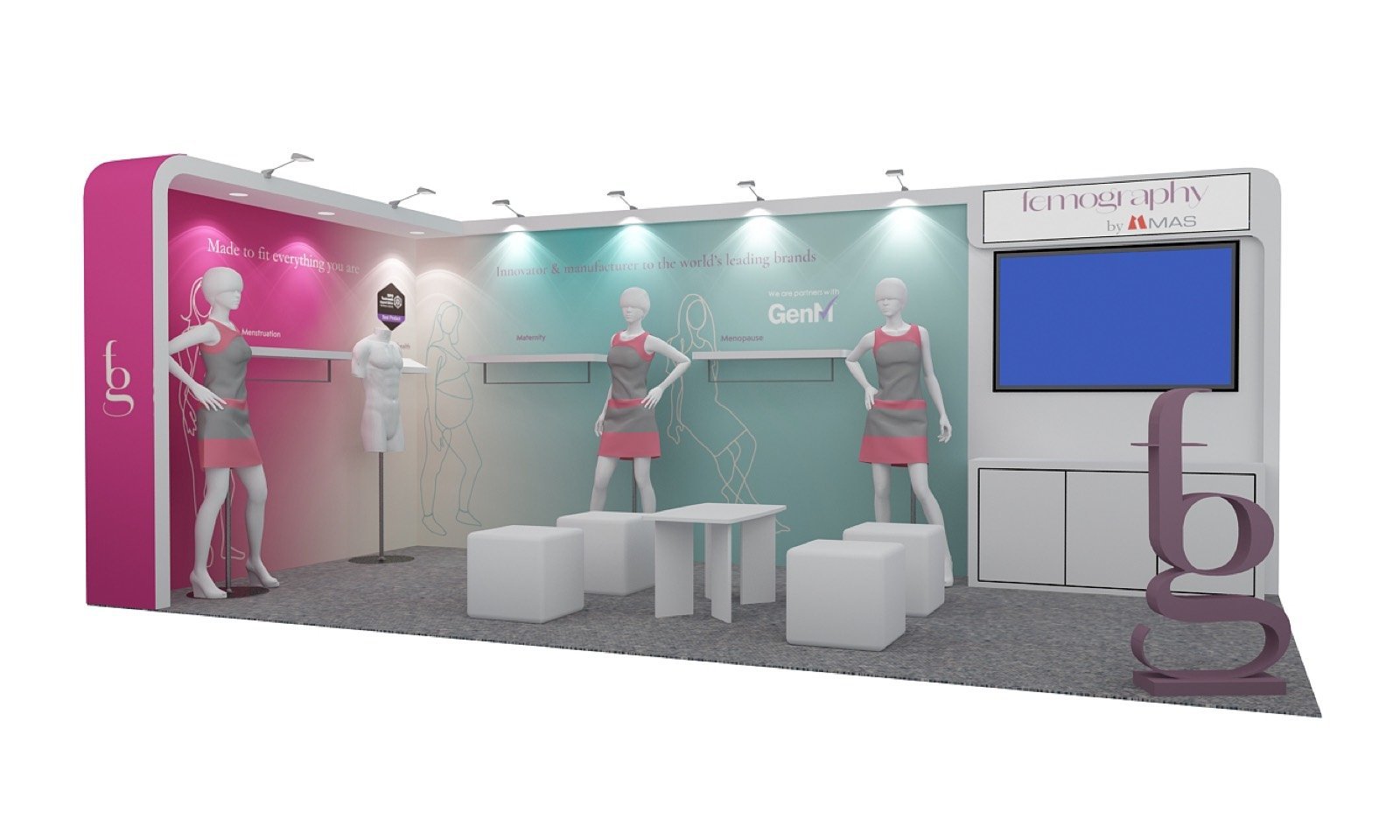 MAS 10x20 trade show booth display at Magic 2024