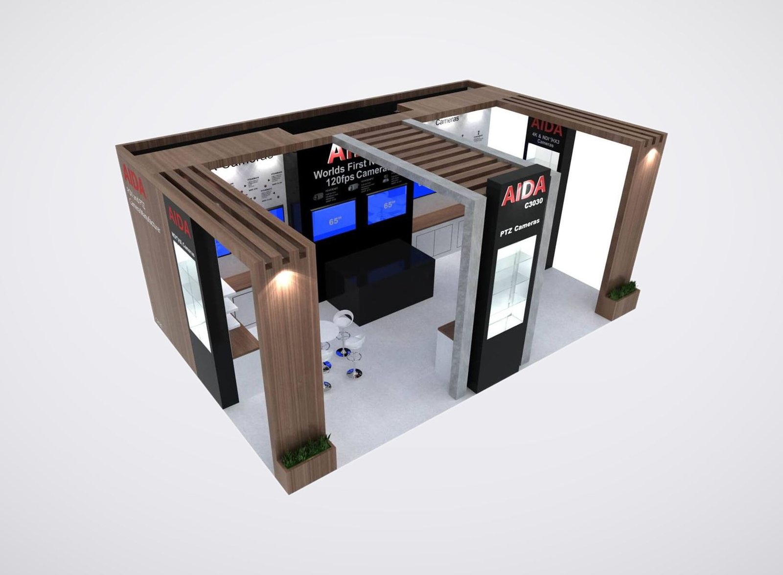 AIDA 20x30 trade show booth display at NAB 2023