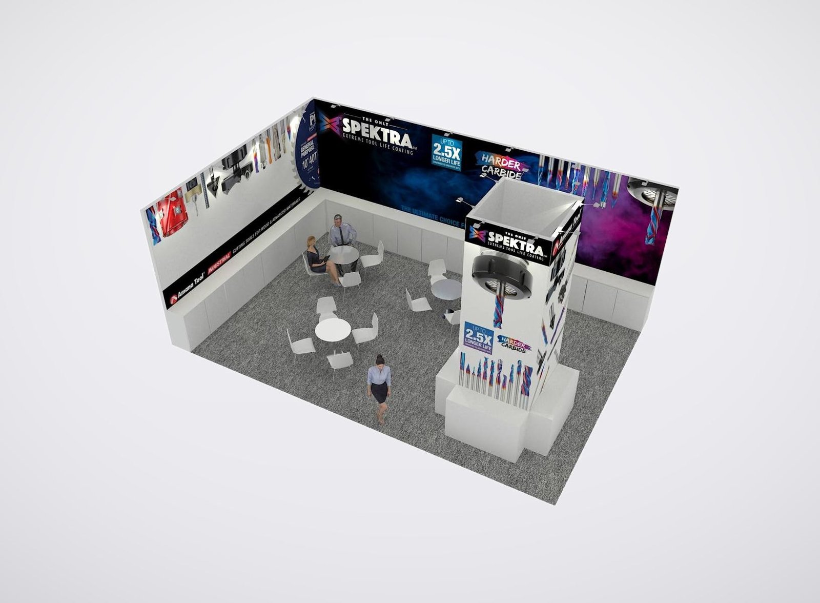 Amana 20x30 trade show booth display at IWF show 2024