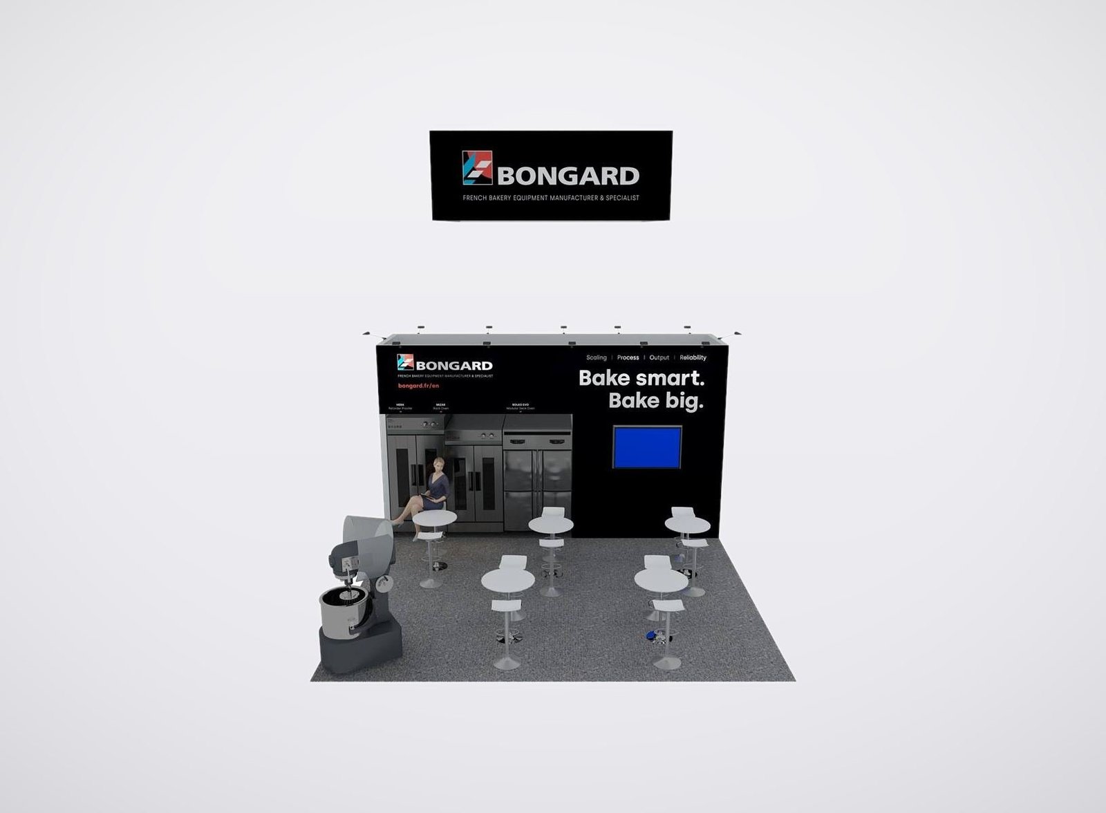 BONGARD 20x20 trade show booth display at IBIE 2025