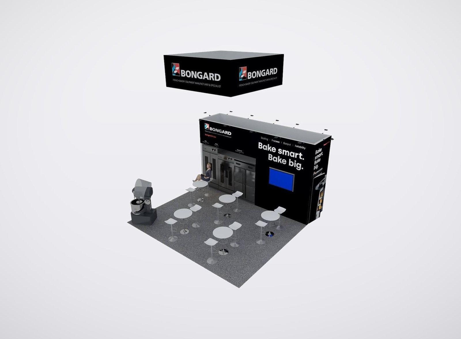 BONGARD 20x20 trade show booth display at IBIE 2025
