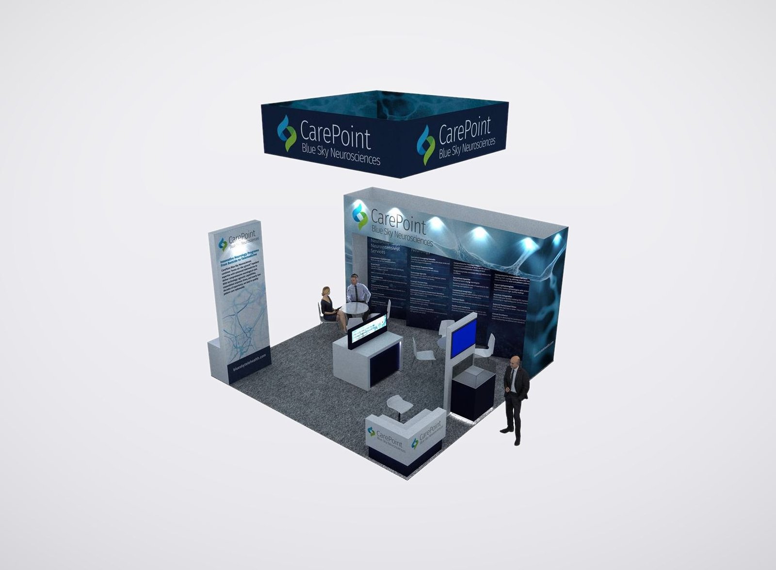 CarePoint 20x20 trade show booth display at ISC 2025