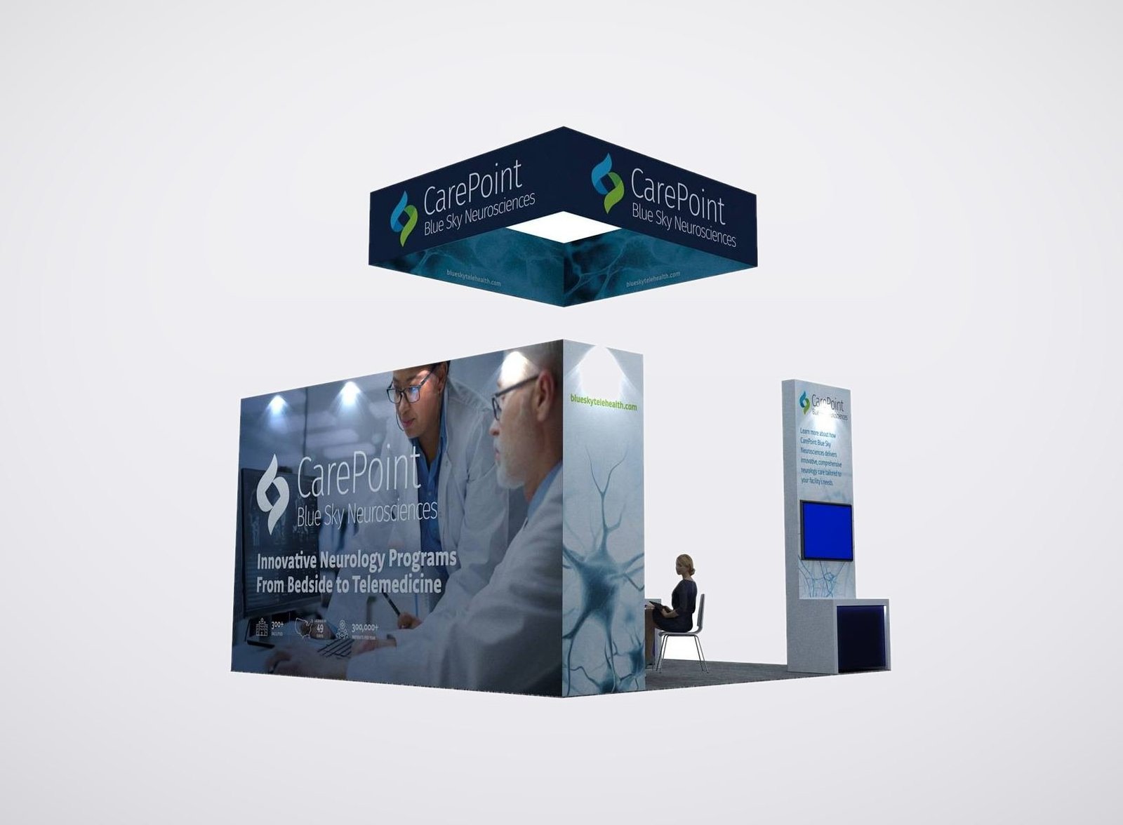 CarePoint 20x20 trade show booth display at ISC 2025