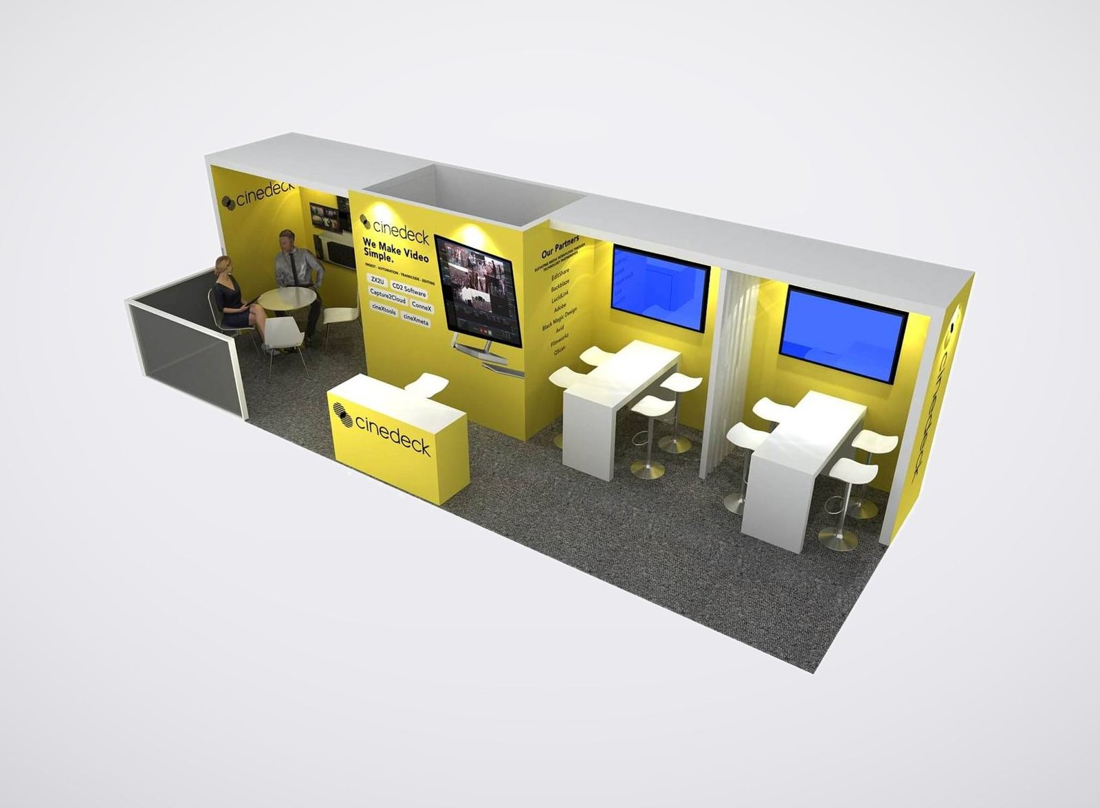 Cinedeck 10x30 trade show booth display at NAB 2024