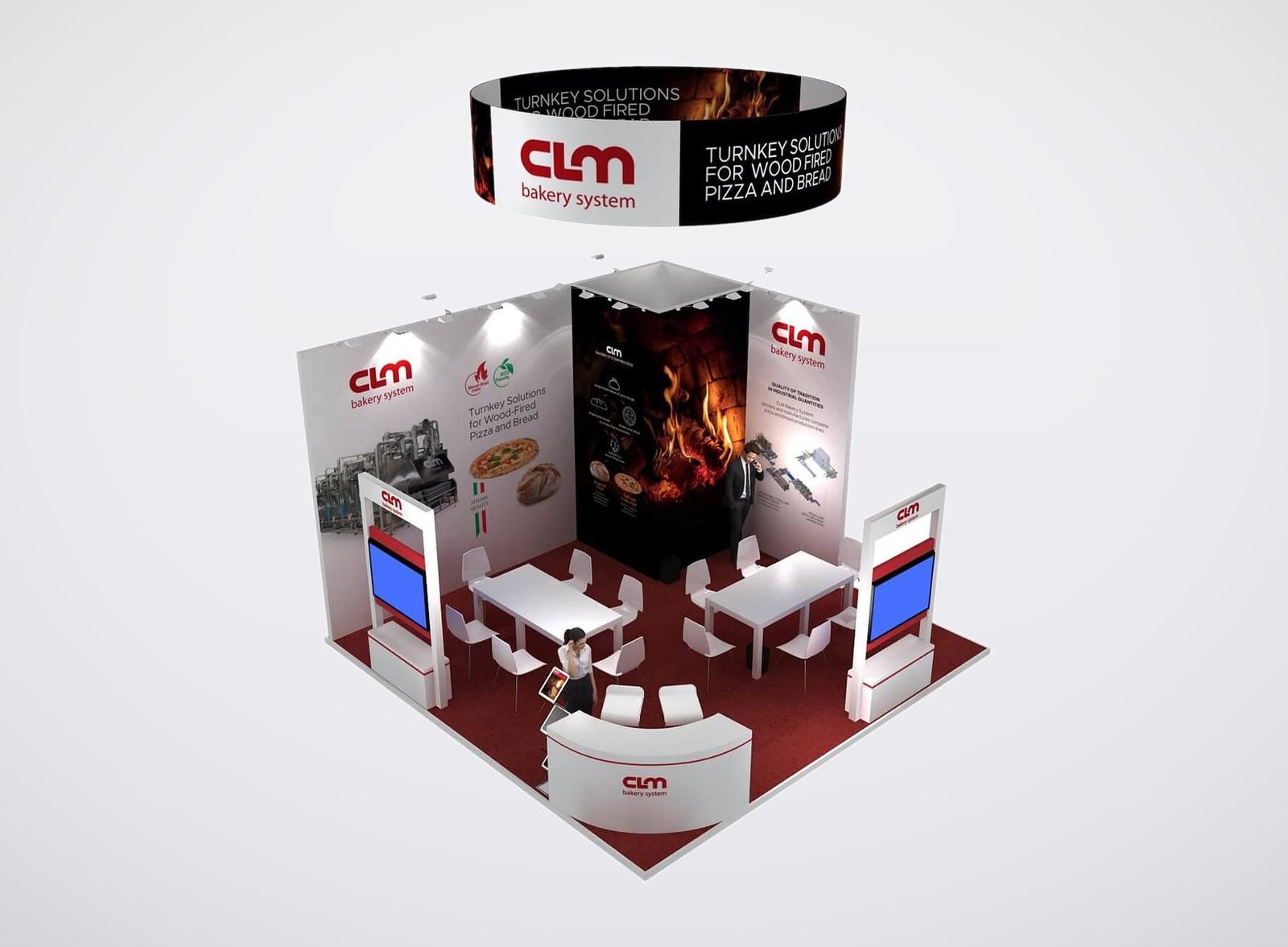 CLM 20x20 trade show booth display at IBIE 2023