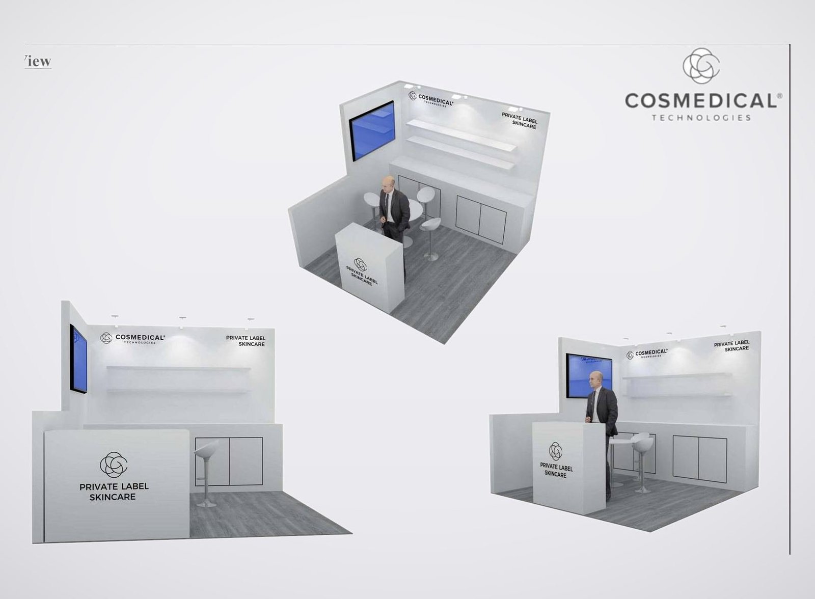 CosMedical 10x10 trade show booth display at AmSpa show 2022