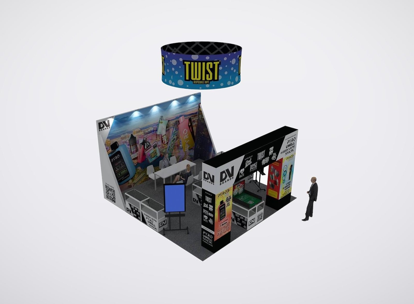 Daddys 20x20 trade show booth display at Champs 2024
