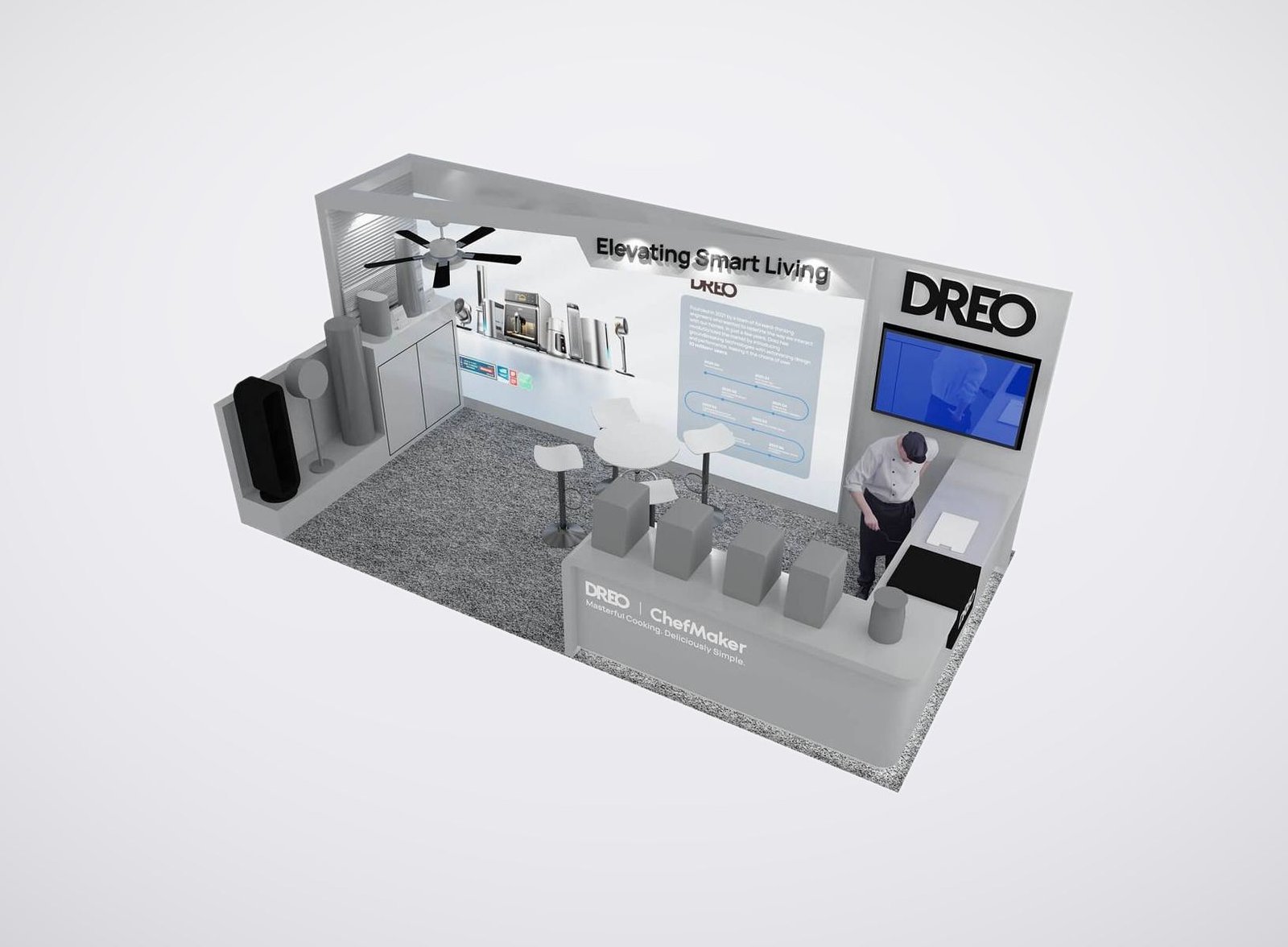 DREO 10x20 trade show booth display at IHS 2024