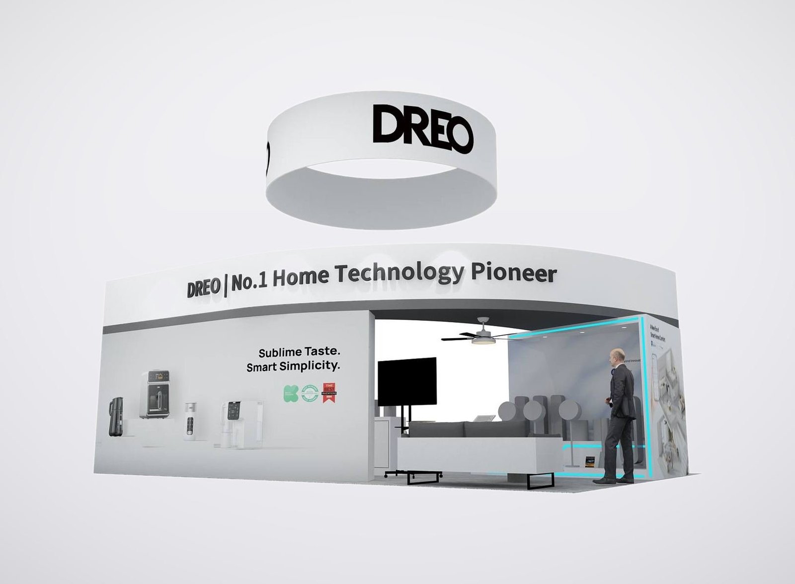DREO 20x30 trade show booth display at IHS 2025