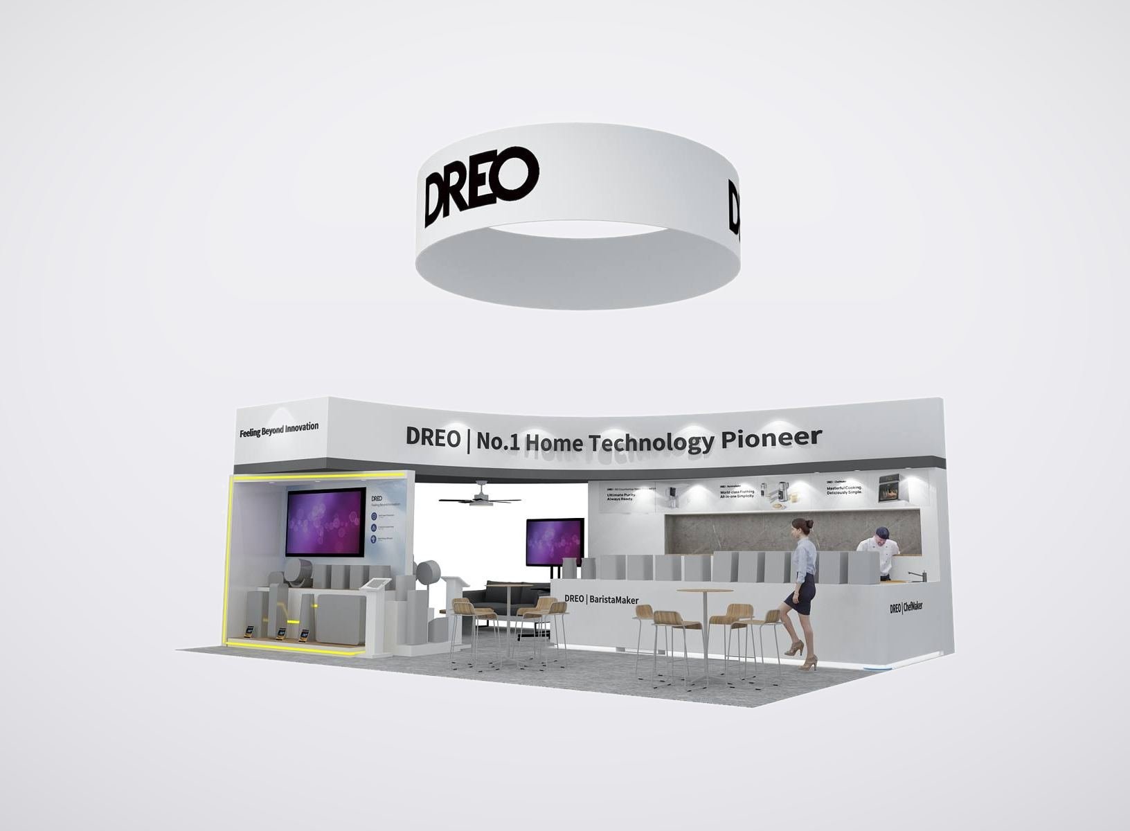 DREO 20x30 trade show booth display at IHS 2025