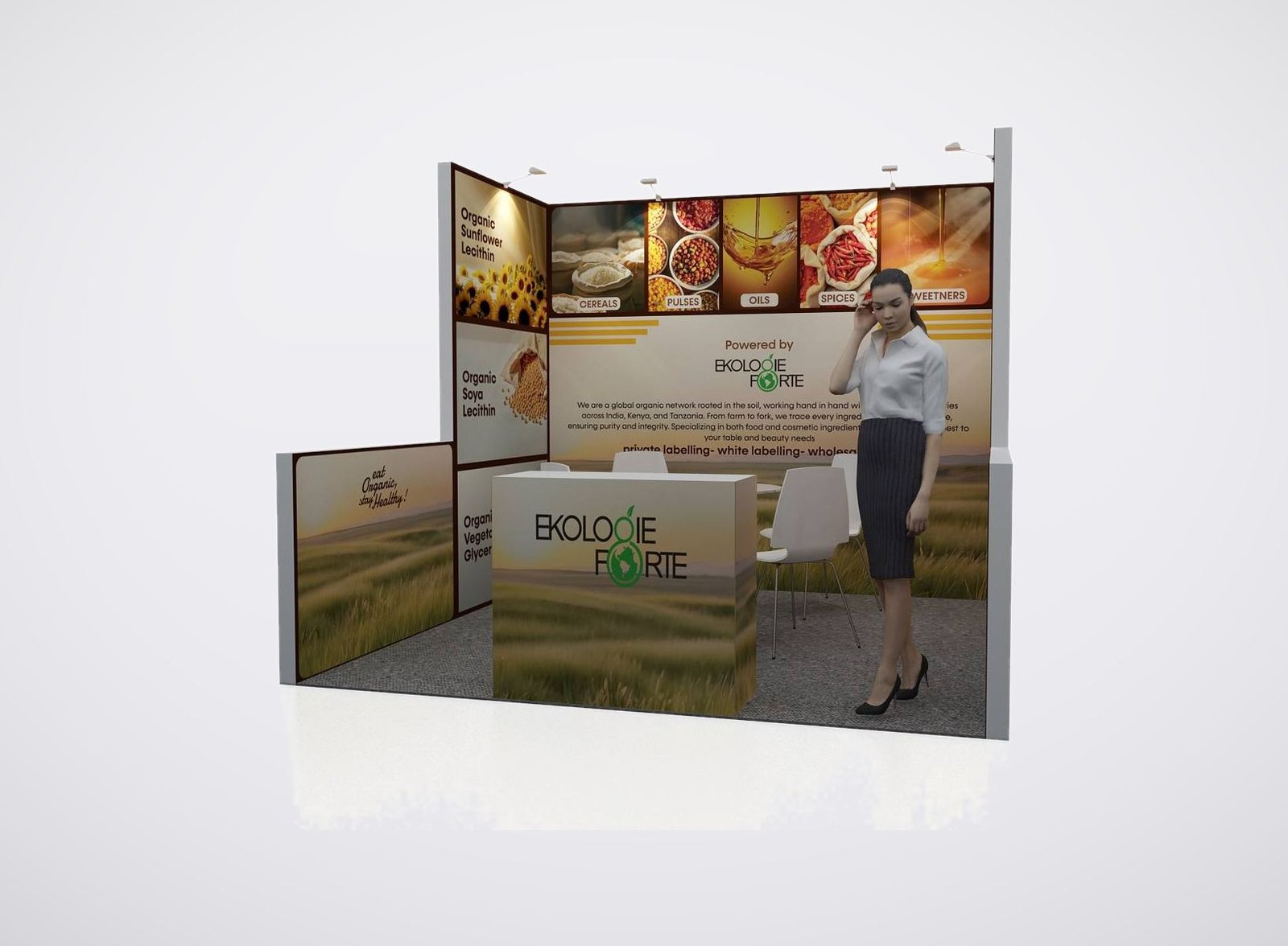 Ekologies 10x10 trade show booth display at NPE 2025