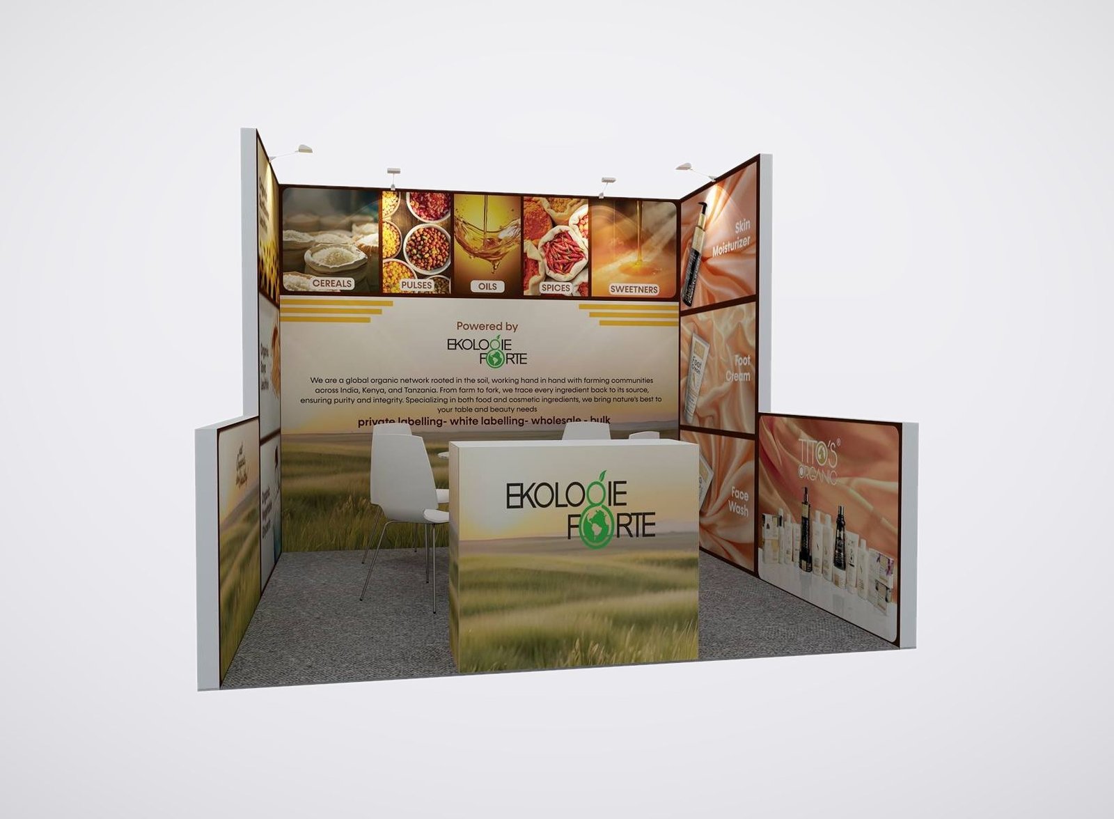 Ekologies 10x10 trade show booth display at NPE 2025