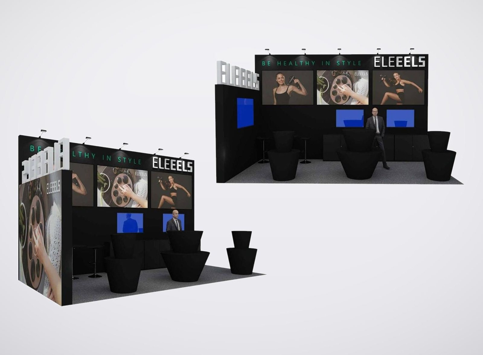 ELEEELS 10x20 trade show booth display at CES 2024