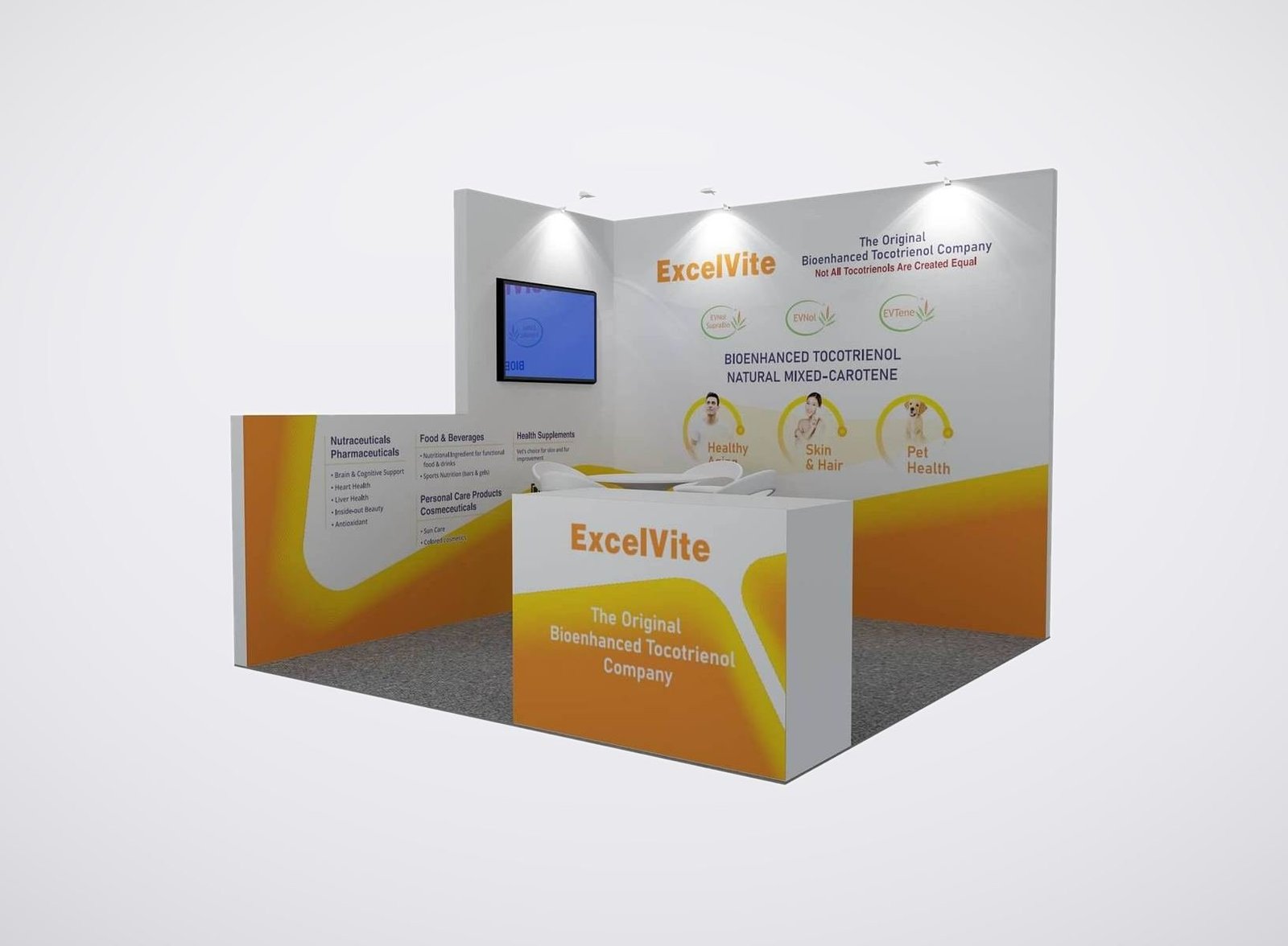 ExcelVite 10x10 trade show booth display at SSW 2023
