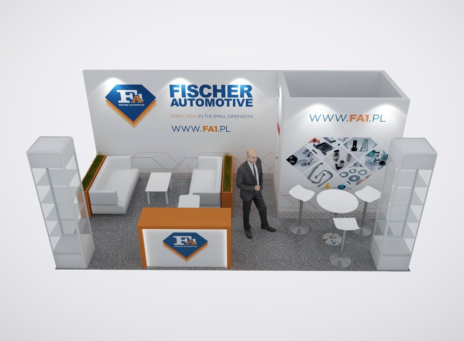 Fischer 10x20 trade show booth display at AAPEX 2025