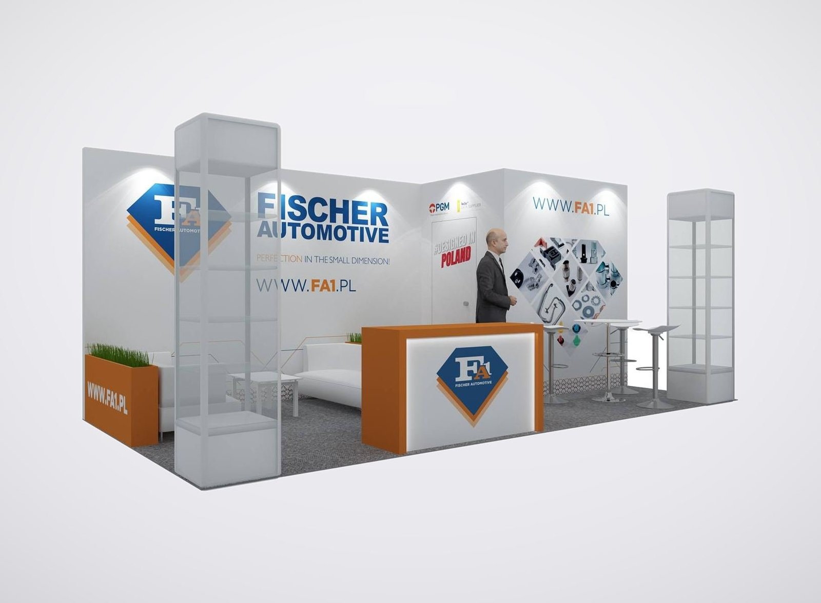 Fischer 10x20 trade show booth display at AAPEX 2025
